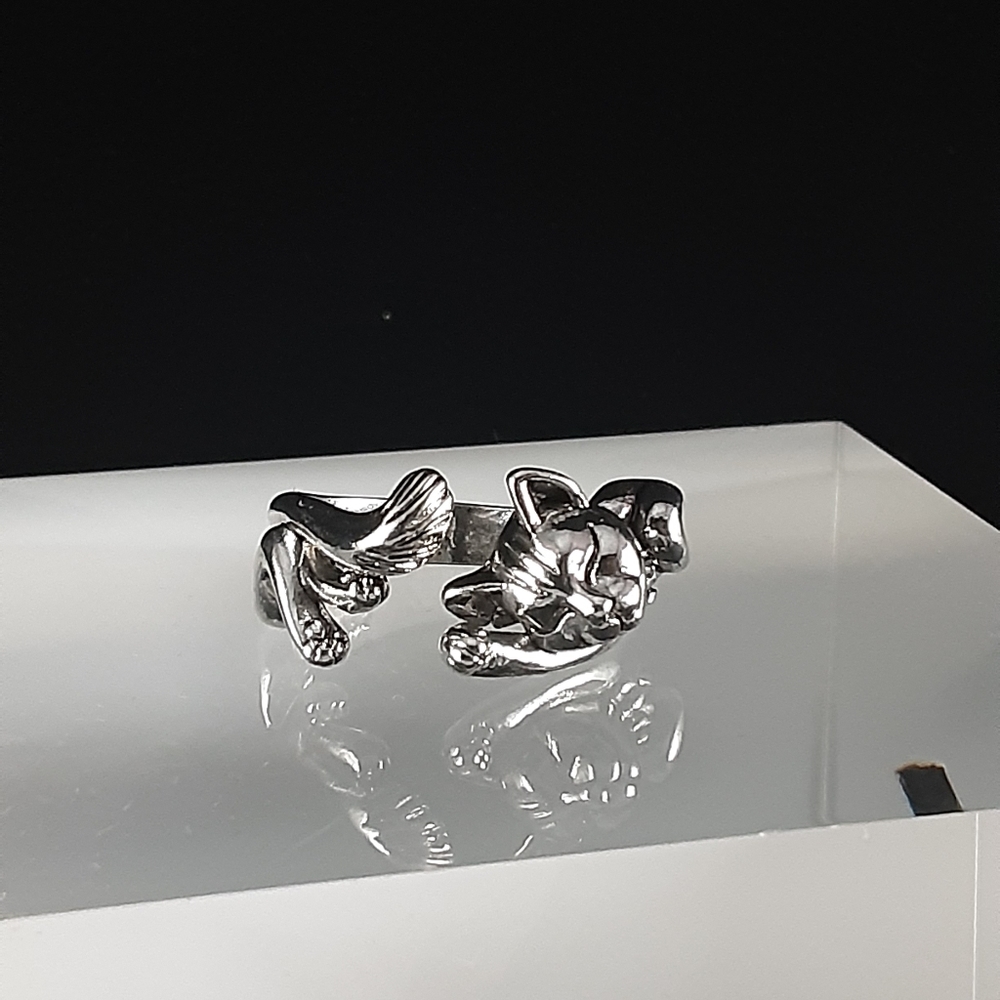 SS BYPASS CAT/KITTEN RING - Picture 2 of 3